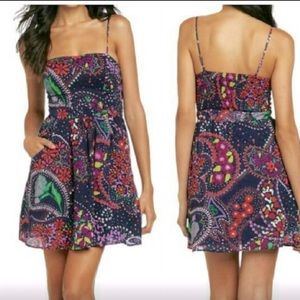 Lilly Pulitzer Navy Multicolor Paisley Strap Sundress